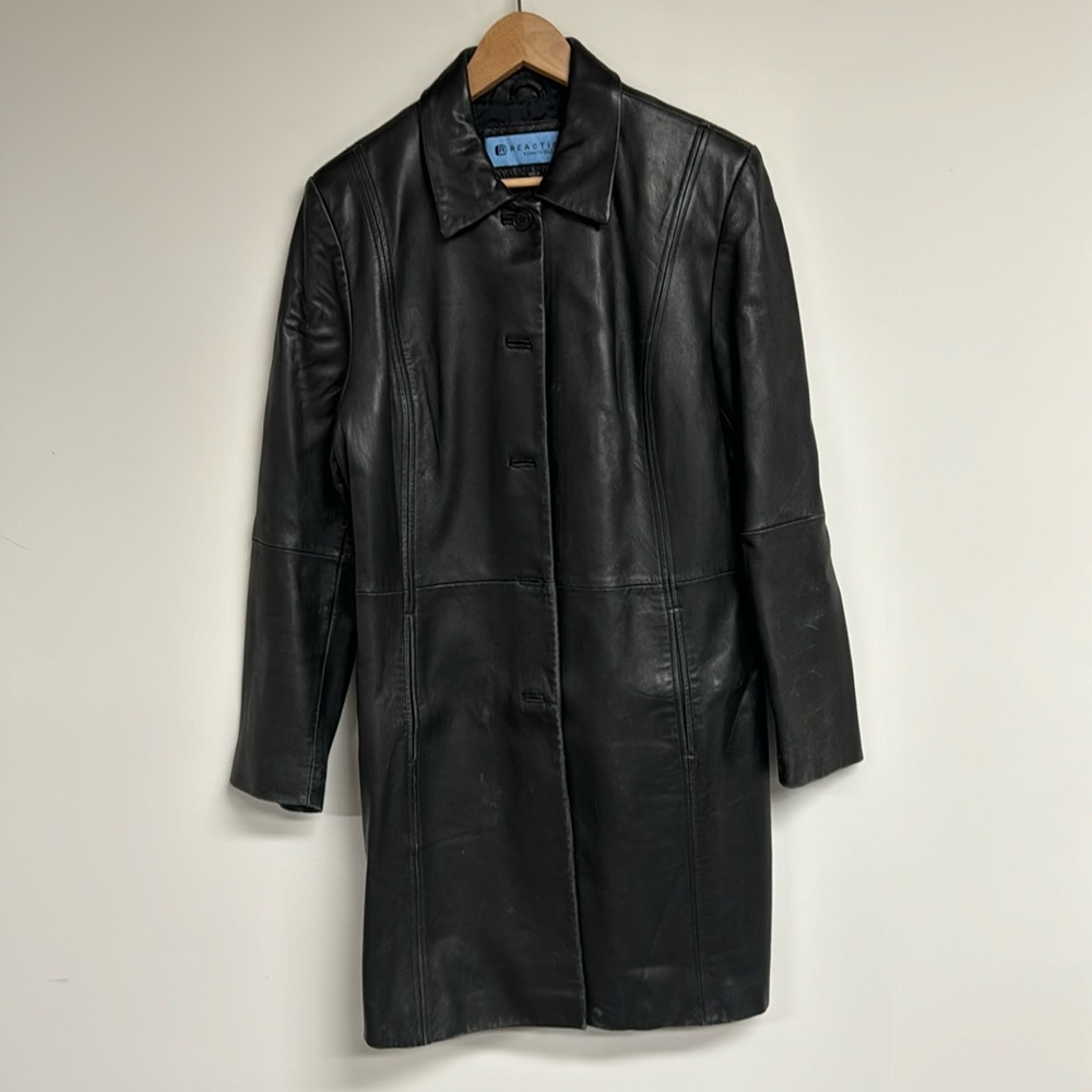 Kenneth Cole Reaction Leather Jacket Size Large
